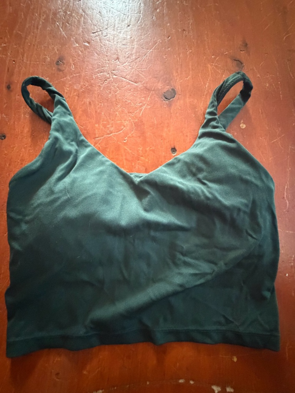 aerie Forest Green V-Neck Cropped Tank